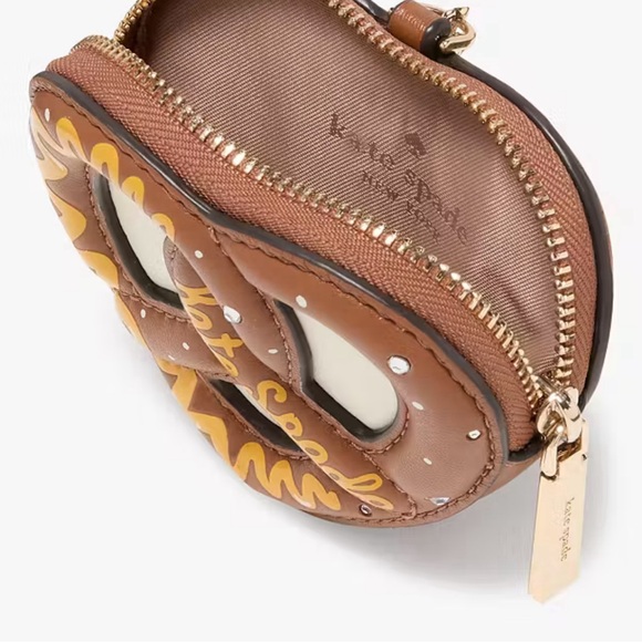 Kate Spade Brown Pretzel Keychain Bag - Picture 2 of 9